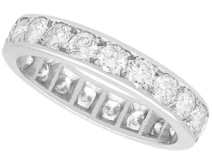 2.30ct Diamond and 18ct White Gold Full Eternity Ring Antique Circa 1935 - Picture 1 of 10