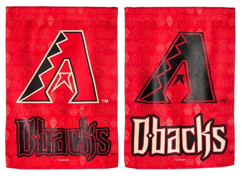 MLB Arizona Diamondbacks Double Sided Suede Glitter Garden Flag 12.5" x 18" Cover