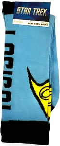 Calcetines lógicos Star Trek - talla 7-12 con licencia oficial Bioworld (NUEVOS) - Imagen 1 de 4