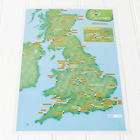 Maps International UK Golf Courses Collect and Scratch Off Travel Map - Great -