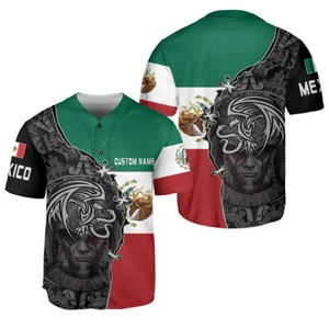 Personalized Mexico Baseball Jersey, Mexican Baseball Jersey for Men Women, Mexi - Picture 1 of 7
