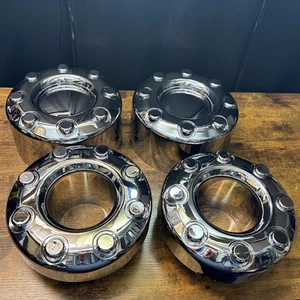 Set of 4 New Chrome 4x4 Wheel Center Caps Replacement for 2005-2018 F250 F350 SR - Bild 1 von 7