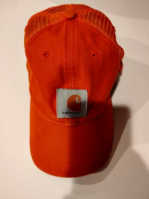 CARHARTT Force Canvas Mesh Back Hat Orange w/Front Patch - Image 1 of 4