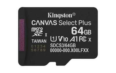 Kingston Canvas Select Plus Scheda di memoria microSD 64GB micSDXC Gen3 100R A1 - Immagine 1 di 4