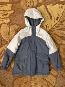 REI Jacket XXS Blue Full Zip Fleece Lined Hooded Rain Outdoors - Picture 1 of 4
