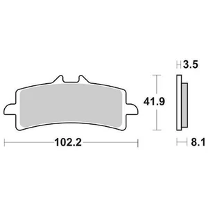 Pastillas De Freno Racing SBS 841 DS DUAL SINTER DUCATI HYPERMOTARD S 1100 - Imagen 1 de 4