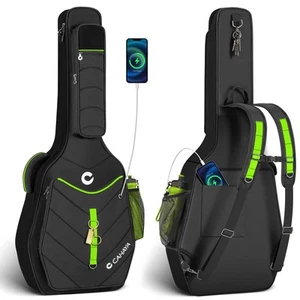 Guitar Case Acoustic Soft - 0.47in Thick Padding 5 Pockets Guitar Gig Bag wit... - Picture 1 of 8