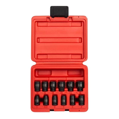 Sunex 12 Pc. 1/4 In. Drive Magnetic Metric Impact Socket Set - Image 1 of 4