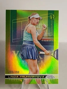 Tenis novato Topps cromado 2024 verde lima/299 Linda Fruhvirtova - Imagen 1 de 3