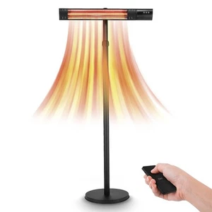 64910 Electric Outdoor/Indoor Infrared Heater, 1500W 3 Settings, Powder Coate... - Picture 1 of 7
