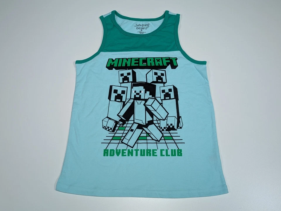 Minecraft Boys Tank Top Jumping Beans Active Size 8 Adventure Club - Image 1 of 4