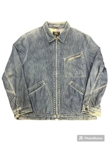 Used RRL Denim Jacket G-Jean Denim Jacket Oute Mens Size L Very Rare Item - Picture 1 of 4