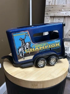 Nylint Saddle up Champion Quarter Horse trailer 10” Metal Plastic Blue Vintage - Picture 1 of 6