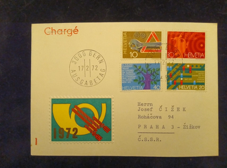 Bloque de estampillas postales suizas de Suiza 1972 Foto 1 de 1