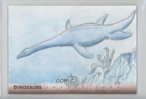 2015 Dinosaurs Booklet Cards 2 Panel Achievement 1/1 Pablo Diaz Auto Sketch 1m2s - Picture 1 of 3