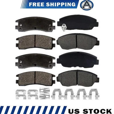 Front and Rear Brake Pads Kit For  Chevrolet Suburban 1500 Tahoe Gmc Sierra 1500 - Image 1 of 4