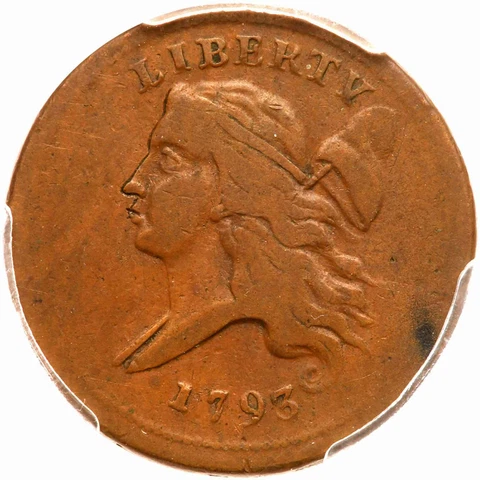 1793 C-3 R-3 PCGS VF 20 Liberty Cap Half Cent Coin 1/2c Cover