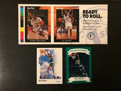 Dee Brown Extravaganza! 1992 Skybox, 1991 Star Pics Promo, Slam Dunk Champ - Image 1 of 4