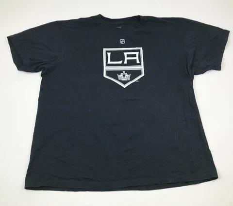 Los Angeles Kings Shirt Size 2XL XXL Black Tee Short Sleeve NHL Hockey Reebok Cover