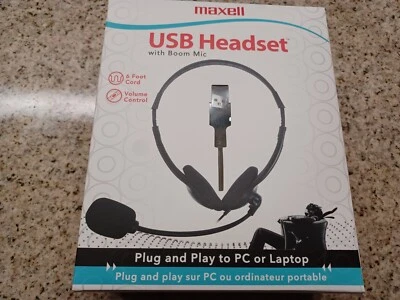 Maxell  USB Boom Mic Headset 199323 - Image 1 of 2
