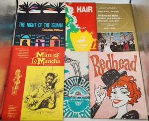 1960s Theater Programs: Hair, Sound of Music, Redhead, ShowBoat, Mancha, Iguana - Picture 1 of 15