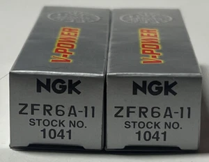NGK (1041) ZFR6A-11 V-Power Spark Plug - Set of 2 New in box - Foto 1 di 2