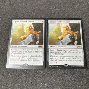 Sigiled Sword of Valeron Magic The Gathering Mtg Rare M19 Card 2 - Picture 1 of 4