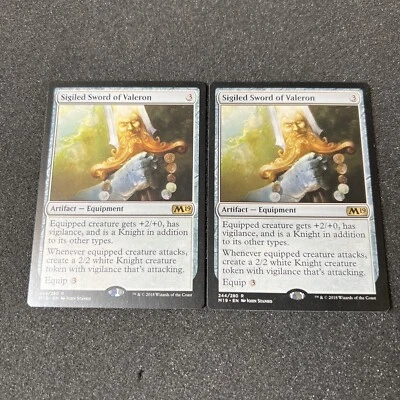 Sigiled Sword of Valeron Magic The Gathering Mtg Rare M19 Card 2 - Image 1 of 4