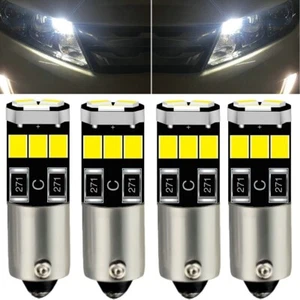 4x White BA9S T4W T11 Car Led interior side Light Bulbs Bayonet Bulb CANBUS 9LED - Bild 1 von 9