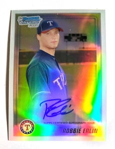 2010 Bowman Chrome 1st Robbie Erlin Auto /500 Refractor #bcp219 Rangers Rookie - Picture 1 of 2
