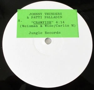 Johnny Thunders & Patti Palladin - Crawfish UK 1985 Jungle White Label 12" - Picture 1 of 4