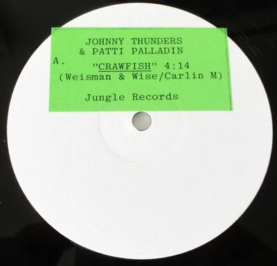 Johnny Thunders & Patti Palladin - Crawfish UK 1985 Jungle White Label 12" - Image 1 of 4