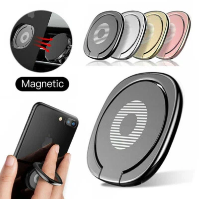Phone Finger Ring Grip Stent Metal Holder Mobile Stand 360 Rotating Mount Selfie - Image 1 of 4