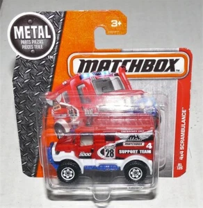 Matchbox 4x4 Scrambulance (2016 MBX Heroic Rescue version) Red; Short Card - Picture 1 of 1