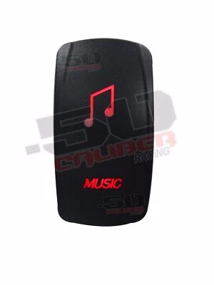 Interruptor basculante de música personalizado rojo se adapta a Ranger RZR Maverick Commander Viking Teryx Foto 1 de 4