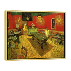 Framed Canvas Print Wall Art of Night Cafe Van Gogh Painting Repro Pictures - Picture 1 of 6