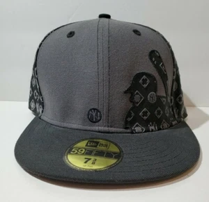 New Era 59FIFTY New York Yankees Cap 7 3/8 Gray MLB Batter Logo Silhouette - Picture 1 of 7