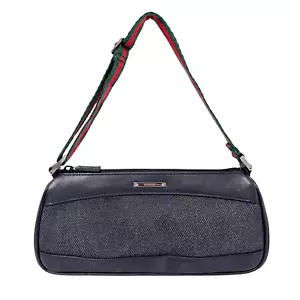 GUCCI Denim/Leather Sherry Mini Sherry Shoulder Bag - Picture 1 of 16