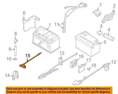 BMW OEM 99-08 323Ci Electrical Battery-Negative Cable 61128373946 - Image 1 of 2