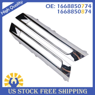 2x Front Fog Lights Cover Trim Fit For Mercedes Benz W166 ML250 ML350 2012-2015 - Изображение 1 из 4