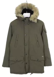CARHARTT Jacket Men's SMALL Parka Full Zip Padded Hooded Mid Length - Picture 1 of 10