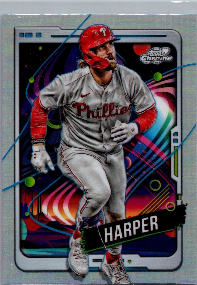 2024 Topps Chrome Cosmic Bryce Harper Philadelphia Phillies #164 - Image 1 of 2