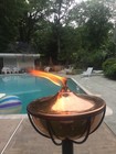 Copper Bowl Garden Torch