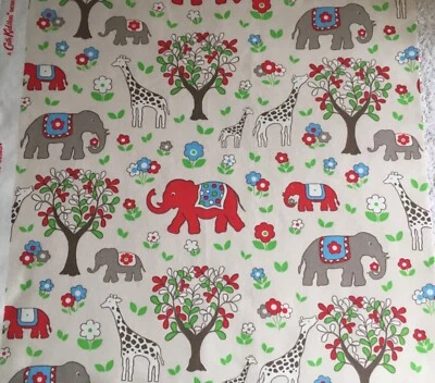 50cmx50cm Square Cath Kidston Circus Elephants Animals / Oatmeal cotton Duck new - Image 1 of 4