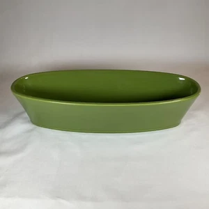 Large Southern Living At Home Green Ceramic Planter Oblong Bowl 14"x5.5x3.5 - Picture 1 of 11