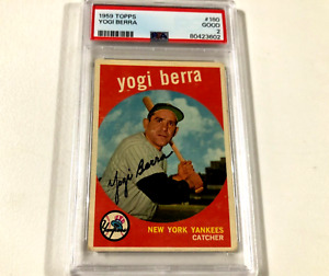 1959 TOPPS Yogi Berra #180 PSA 2 Good HOF Yankees Vintage