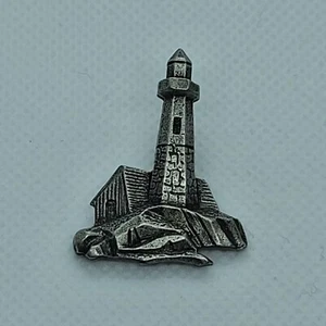 Chaqueta Sombrero Solapa Ocean Light House Pin Metal Delgado - Hecho en EE. UU. - Imagen 1 de 7