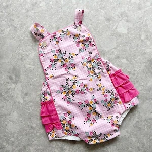 Hannah Kate Made in USA Floral Gingham Bubble Outfit Size 2 - Picture 1 of 3