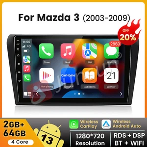 2+64GB Android 13 For Mazda 3 2004-2009 Car GPS Navi Stereo Radio Carplay WIFI - Picture 1 of 18