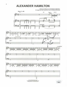 LIN MANUEL MIRANDA SIGNED AUTOGRAPH ALEXANDER HAMILTON BROADWAY SHEET MUSIC JSA - Picture 1 of 1